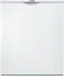 Bosch - 100 Series 24" Front Control Built-In Dishwasher with Hybrid Stainless Steel Tub - White