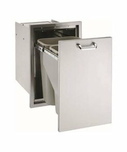 Lynx - 20" Outdoor Trash & Recycle Center - Stainless Steel