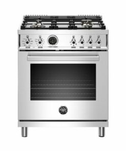 Bertazzoni - 4.6 Cu. Ft. Self-Cleaning Freestanding Dual Fuel Convection Range - Stainless steel