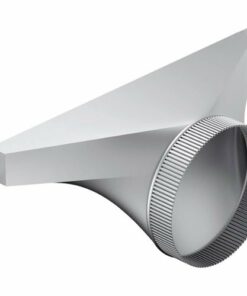Thermador - 8" Round Side/Rear Transition for Select Downdrafts - Silver