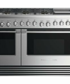 Fisher & Paykel - 6.9 Cu. Ft. Self-Cleaning Freestanding Double Oven Dual Fuel Convection Range - Stainless steel