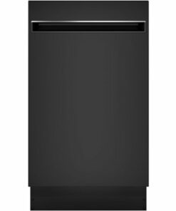 GE Profile - 18" Top Control Built-In Dishwasher with Stainless Steel Tub - Black
