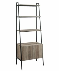 Walker Edison - 72" Idustrial Ladder 5-Shelf Storage Bookcase - Grey Wash