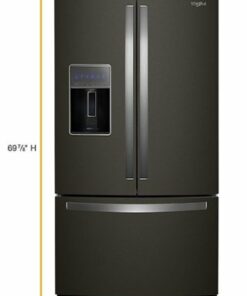 Whirlpool - 26.8 Cu. Ft. French Door Refrigerator - Black Stainless Steel 0