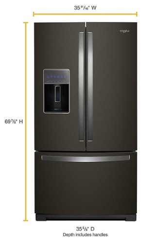 Whirlpool - 26.8 Cu. Ft. French Door Refrigerator - Black Stainless Steel 0