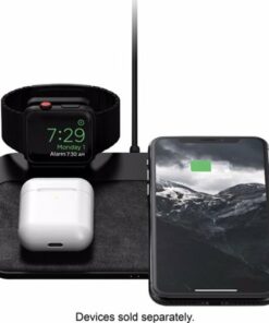 Nomad - Wireless Charging Pad for iPhone and Apple Watch - Black
