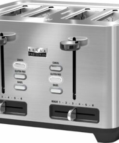 Bella Pro Series - 4-Slice Wide-Slot Toaster - Stainless Steel