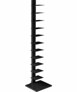SEI Furniture - 12-Shelf Spine Tower Bookcase - Jet Black