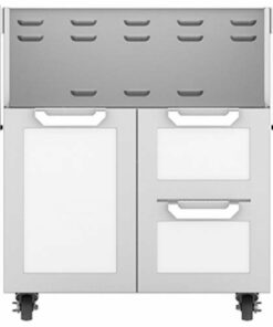 Hestan - Double Drawer and Door Tower Cart for 30" Gas Grills - White