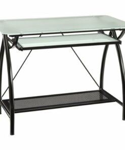 OSP Home Furnishings - Newport Computer Desk - Black/Transparent