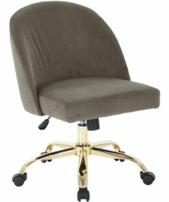 OSP Home Furnishings - Layton Mid Back Office Chair - Gray