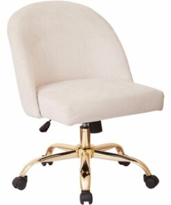 OSP Home Furnishings - Layton Mid Back Office Chair - Gold/Oyster