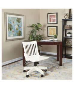 OSP Home Furnishings - Wood Bankers Home Office Wood Chair - White