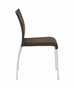 OSP Home Furnishings - Conway Stacking Chair Set of 2 - Chrome/Chocolate