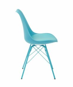 OSP Home Furnishings - Emerson Side Chair with 4 Leg Base - Teal