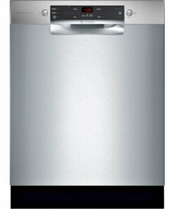 Bosch - 300 Series 24" Front Control Built-In Dishwasher with Stainless Steel Tub - Stainless steel