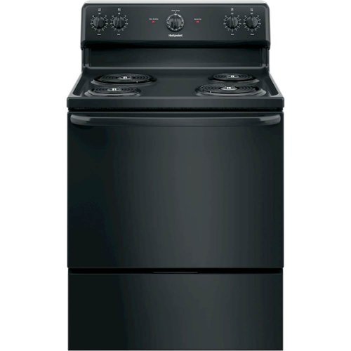 Hotpoint - 5.0 Cu. Ft. Freestanding Electric Range - Black 0