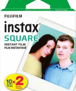 Fujifilm - instax SQUARE Twin Film (20 Sheets) - White Frame