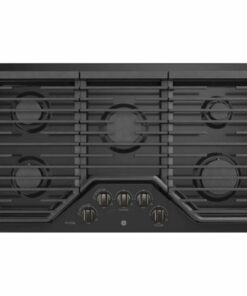 GE Profile - 36" Built-In Gas Cooktop - Black Stainless Steel