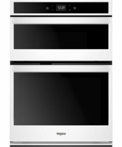 Whirlpool - 30" Double Electric Wall Oven with Built-In Microwave - White