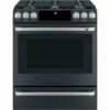 Café - 5.6 Cu. Ft. Self-Cleaning Slide-In Gas Convection Range - Matte Black