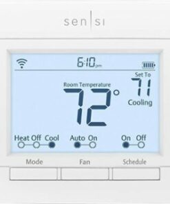 Emerson - Sensi Smart Programmable Wi-Fi Thermostat- Works with Alexa - White