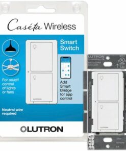 Lutron - Caseta Smart Switch for All Bulb Types or Fans, 5A - White
