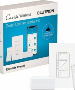 Lutron - Caséta Wireless Smart Lighting Dimmer Switch Starter Kit - White