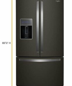 Whirlpool - 26.8 Cu. Ft. French Door Refrigerator - Black Stainless Steel 1