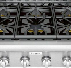 Thermador - Professional Series 36" Built-In Gas Cooktop with 6 Pedestal Star Burners - Stainless steel