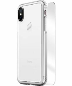 SaharaCase - Protective Kit Case with Glass Screen Protector for Apple iPhone XS Max - Crystal Clear