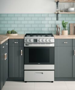 Haier - 2.9 Cu. Ft. Slide-In Gas Convection Range - Stainless steel