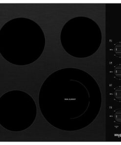 Whirlpool - 24" Built-In Electric Cooktop - Black