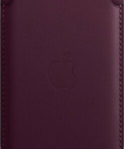 Apple - iPhone Leather Wallet with MagSafe - Dark Cherry