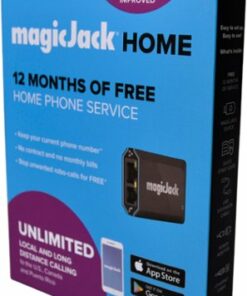 MagicJack - HOME VoIP Telephone Adapter with 12 Months of Service - Black