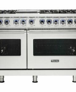Viking - Freestanding Double Oven Gas Convection Range - Stainless steel