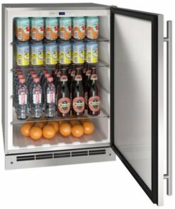 U-Line - 5.4 Cu. Ft. Built-In Mini Fridge - Stainless steel 0