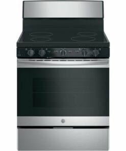 GE - 5.0 Cu. Ft. Self-Cleaning Freestanding Electric Range - Stainless steel 0