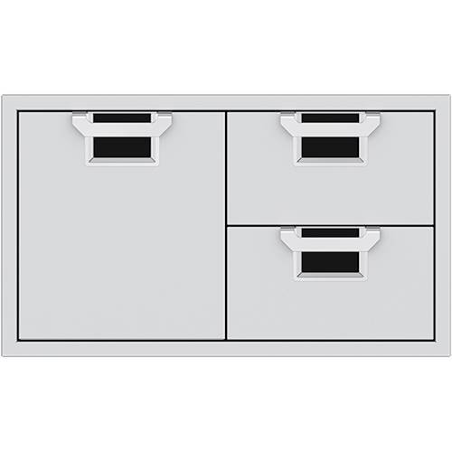 Hestan - Aspire AESDR Series 36" Double Drawer and Storage Door Combination - Stealth
