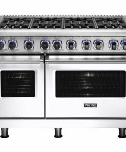 Viking - Self-Cleaning Freestanding Double Oven Dual Fuel Convection Range - White 3