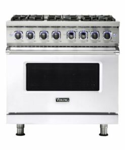 Viking - 5.1 Cu. Ft. Freestanding Gas Convection Range - White 2