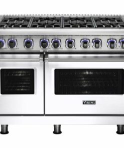 Viking - 6.1. Cu. Ft. Freestanding Double Oven LP Gas Range - White 0