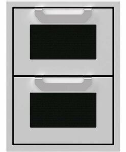 Hestan - AGDR Series 16" Outdoor Double Storage Drawers - Stealth
