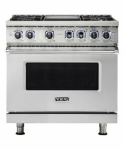 Viking - 5.1 Cu. Ft. Freestanding LP Gas Convection Range - Stainless steel 1