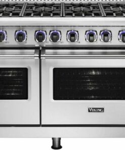 Viking - Freestanding Double Oven Gas Range - Stainless steel