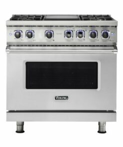 Viking - 5.6 Cu. Ft. Self-Cleaning Freestanding Dual Fuel LP Gas Convection Range - Stainless steel 2