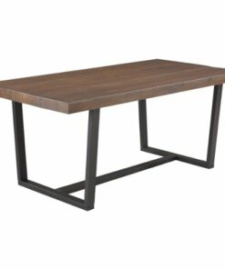 Walker Edison - Rectangular Solid Pine Wood Dining Table - Mahogany