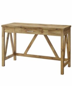 Walker Edison - Rustic Farmhouse A-Frame Computer Desk - Barnwood