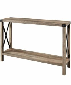 Walker Edison - Farmhouse Rustic Entryway/Accent Table - Gray Wash
