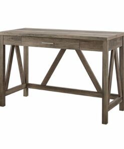 Walker Edison - Rustic Farmhouse A-Frame Computer Desk - Grey Wash